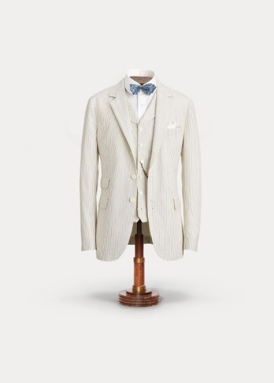 Blazer Ralph Lauren Striped Seersucker Homem 38025-YIAV